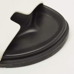 Pre Owned Hermes Chypre Size 40 White Leather Flat Sandals