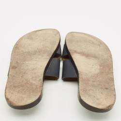 مملوكة مسبقًا شبشب هيرمس إزمير جلد أخضر مقاس 41