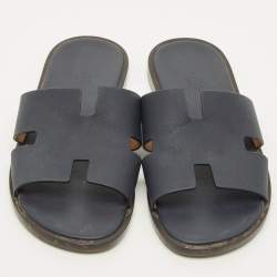 مملوكة مسبقًا شبشب هيرمس إزمير جلد أخضر مقاس 41