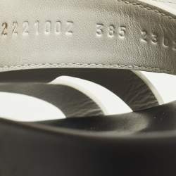 Pre Owned صندل شيبر هيرمس جلد أبيض مقاس 39