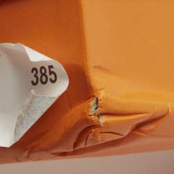 Pre Owned صندل شيبر هيرمس جلد أبيض مقاس 39