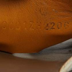 Pre Owned Hermes Izmir Size 41.5 White Crocodile Leather Slide Sandals