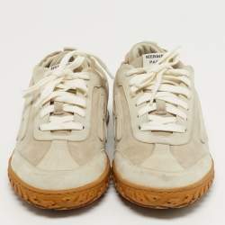 مملوكة مسبقًا Hermès Jet Size 40 Beige Suede Lace Up Sneakers