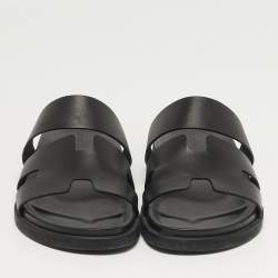 Pre Owned Hermès Ankara Size 44.5 Black Leather Flat Sandals