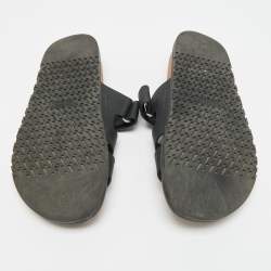 Pre Owned صندل سلايد هيرميس شيبر بلون الزيتون الداكن مقاس 42