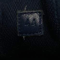 Pre Owned Hermes Team Size 44 Navy Blue Fabric and Leather Low Top Sneakers