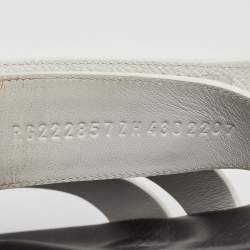 مملوكة مسبقًا صندل شبرد جلد أبيض هيرمس فلات مقاس 43