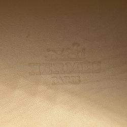 Pre Owned Hermes Side Gore Short Boots Brogue (Perforated) Black Leather Size 43