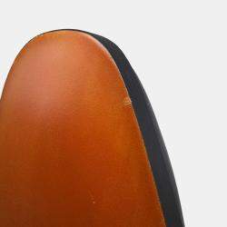 Pre Owned Hermes Side Gore Short Boots Brogue (Perforated) Black Leather Size 43