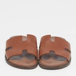 Pre Owned صندل سلايد هيرمس ايزمير جلد أزرق مقاس 43