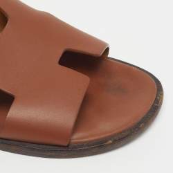 Pre Owned صندل سلايد هيرمس ايزمير جلد أزرق مقاس 43