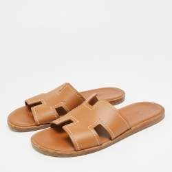 Pre Owned صندل سلايد هيرمس ايزمير جلد أزرق مقاس 43