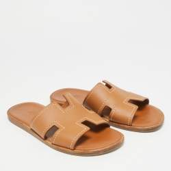 Pre Owned صندل سلايد هيرمس ايزمير جلد أزرق مقاس 43