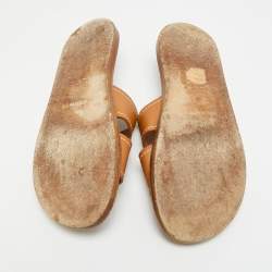 Pre Owned صندل سلايد هيرمس ايزمير جلد أزرق مقاس 43