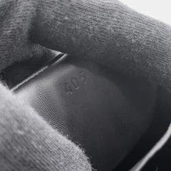 Pre Owned Hermes Sneakers Black/White Leather Size 40.5