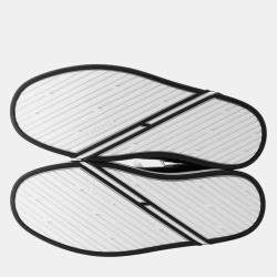 Pre Owned Hermes Sneakers Black/White Leather Size 40.5