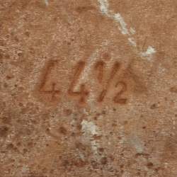 Pre Owned Hermes Izmir Size 44.5 Dark Brown Leather Flat Slide