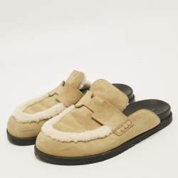 Pre Owned صندل هيرمس جو سويدي أزرق كحلي مقاس 46