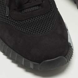 مملوكة مسبقًا Hermès Bouncing Size 46 Black Fabric and Suede Low Top Sneakers