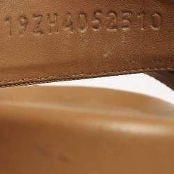 مملوكة مسبقًا Hermes Chypre Size 40.5 Beige/Tan Canvas and Leather Flat Slide