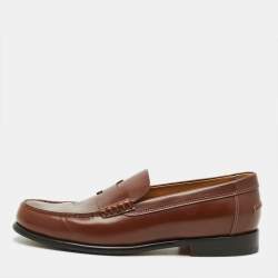 Pre Owned Hermes Kennedy Size 41 Brown Leather Loafers