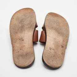 مملوكة مسبقًا صندل هيرمس إزمير جلد بني مقاس 42.5