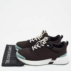 Pre Owned Hermes Heros Size 43 Black Fabric Lace Up Sneakers