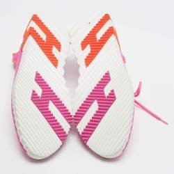 Pre Owned Hermes Flex Size 41 Pink Knit Fabric Low Top Sneakers