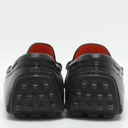 مملوكة مسبقًا Hermes Irving Size 44 Black Leather Loafers