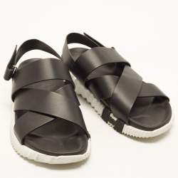Pre Owned Hermes Electric Size 43 Black Leather Sandals