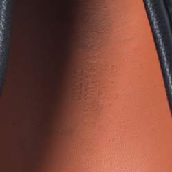 Hermes Blue Leather Slip On Loafers Size 42