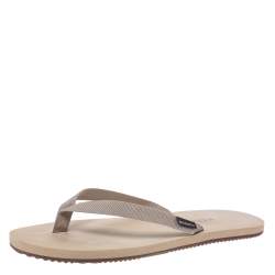 Hermes Cream/Brown Technical Fabric Isolella Flip Flop Sandals Size 42