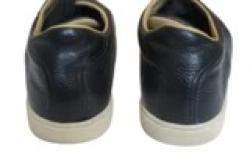 Hermes Black Leather Quick Lace Up Sneakers Size 42