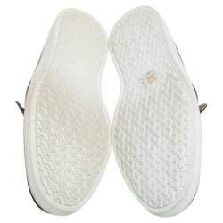 Hermes Black Perforated Leather Slip On Sneakers Size 44