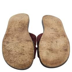 Hermes Brown Suede Izmir Sandals Size 43