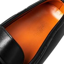 Hermes Black Leather Irving Slip On Loafers Size 41