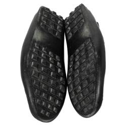 Hermes Black Leather Irving Slip On Loafers Size 41