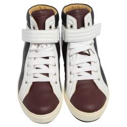Hermes Multicolor Leather Lions High Top Sneakers Size 42