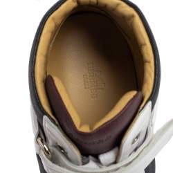 Hermes Multicolor Leather Lions High Top Sneakers Size 42