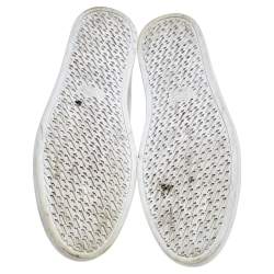 Hermes White Leather Quicker Low Top Sneakers Size 41