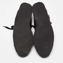 Pre Owned Hermes Black Leather Low Top Sneakers Size 41