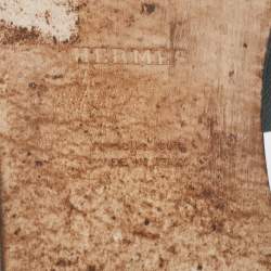 Pre Owned Hermes Green Leather Izmir Flat Sandals Size 43