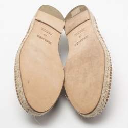 Hermes Brown Leather Trip Espadrilles Size 43