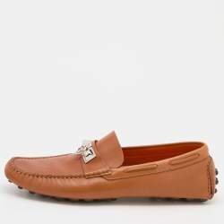 Hermes Tan Leather Irving Loafers Size 41