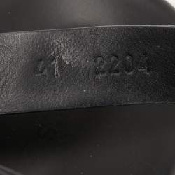 Pre Owned Hermes Black Leather Electric Sandals Size 41