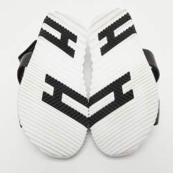 Pre Owned Hermes Black Leather Electric Sandals Size 41