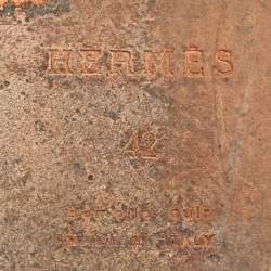 Hermes Black/Brown Leather Izmir Sandals Size 42
