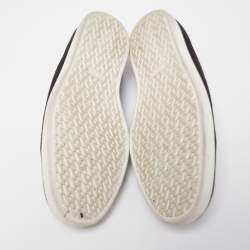 Hermes Black Perforated Suede Slip On Sneakers Size 43