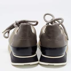 Hermes Tri Color Leather, Neoprene and Suede Buster Sneakers Size 39.5