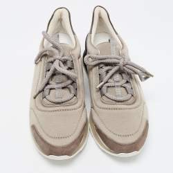 Hermes Tri Color Leather, Neoprene and Suede Buster Sneakers Size 39.5